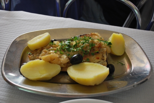 Bacalhau salted cod in Lisbon - example of Portuguese cuisine